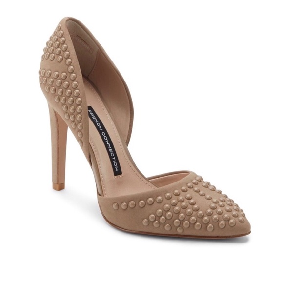 French Connection Maggie Studded Leather Pumps - Picture 2 of 8